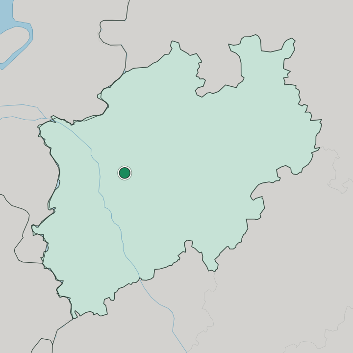 Map showing Essen — In Nordrhein-Westfalen