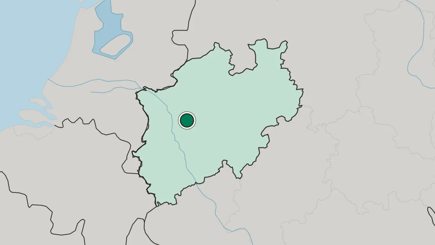 Map of Essen in Germany