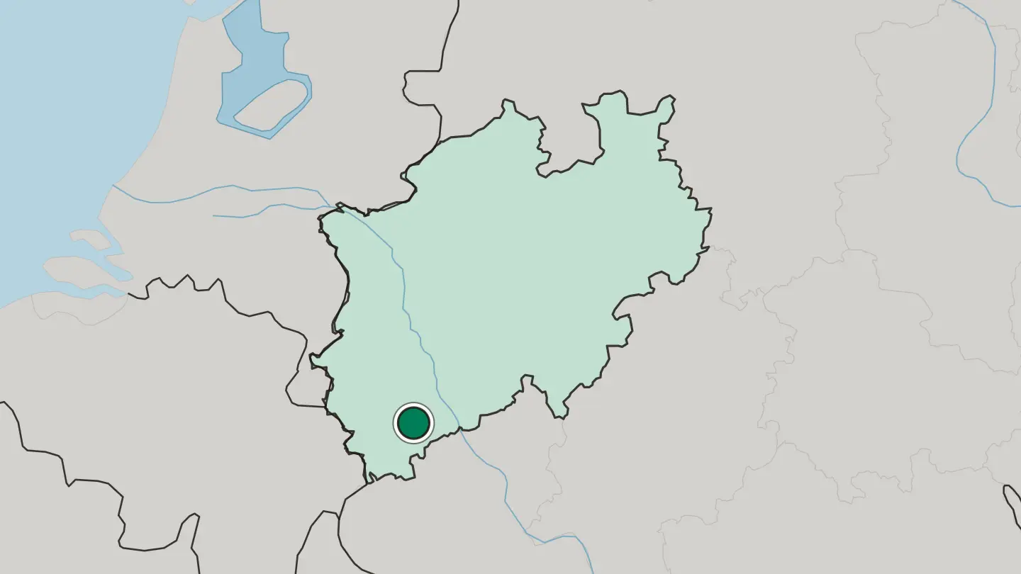 Map of Euskirchen in Germany