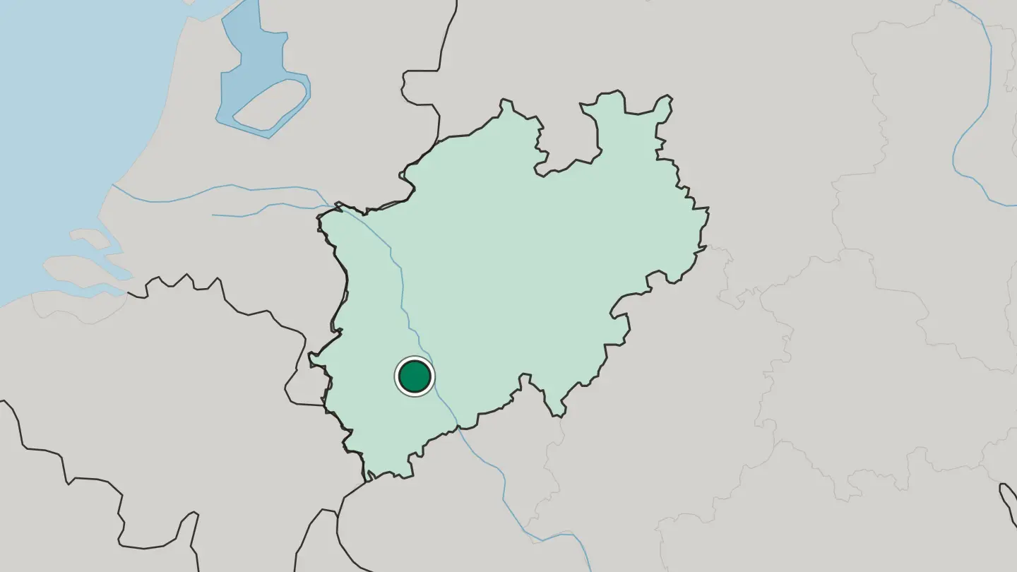 Map of Frechen in Germany