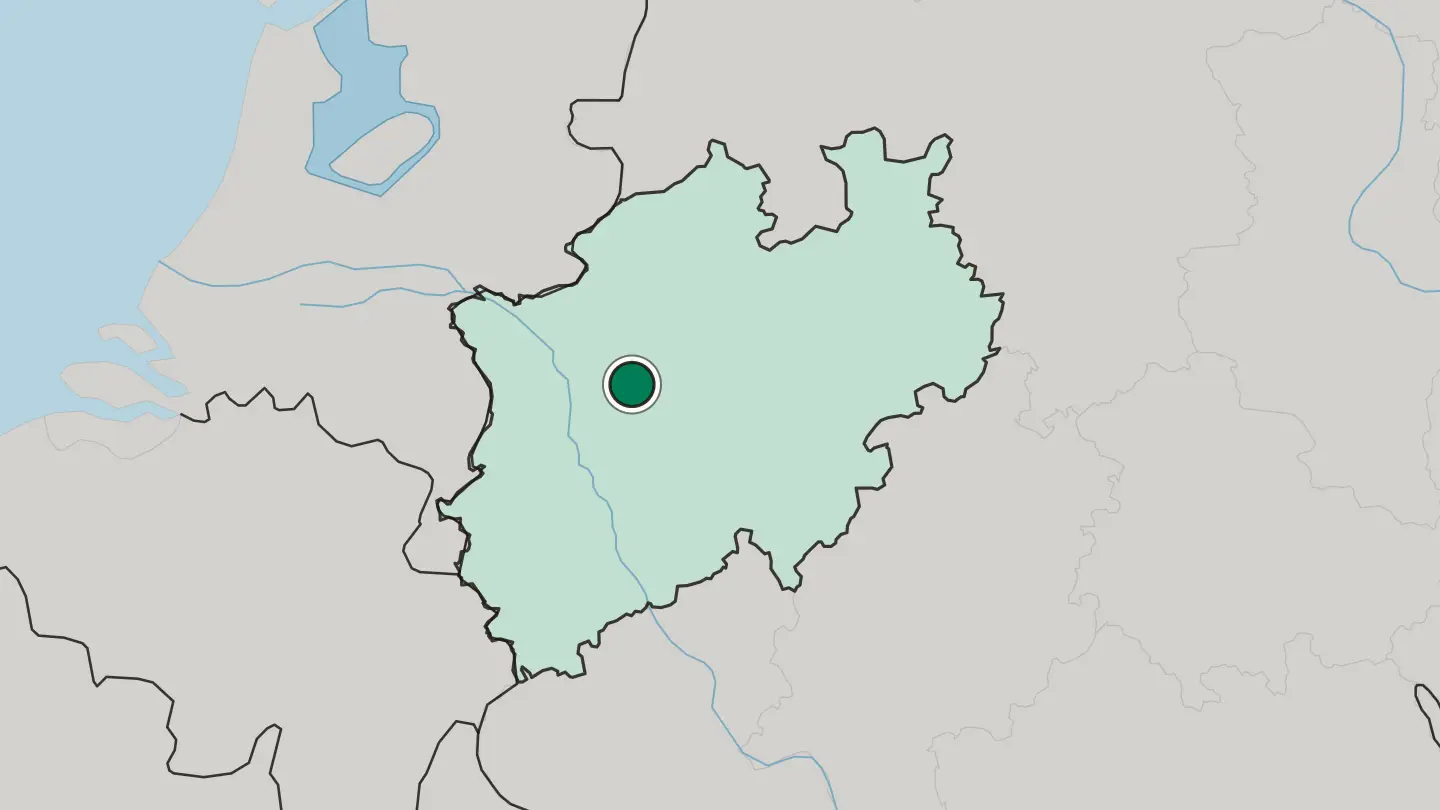 Map of Gelsenkirchen in Germany