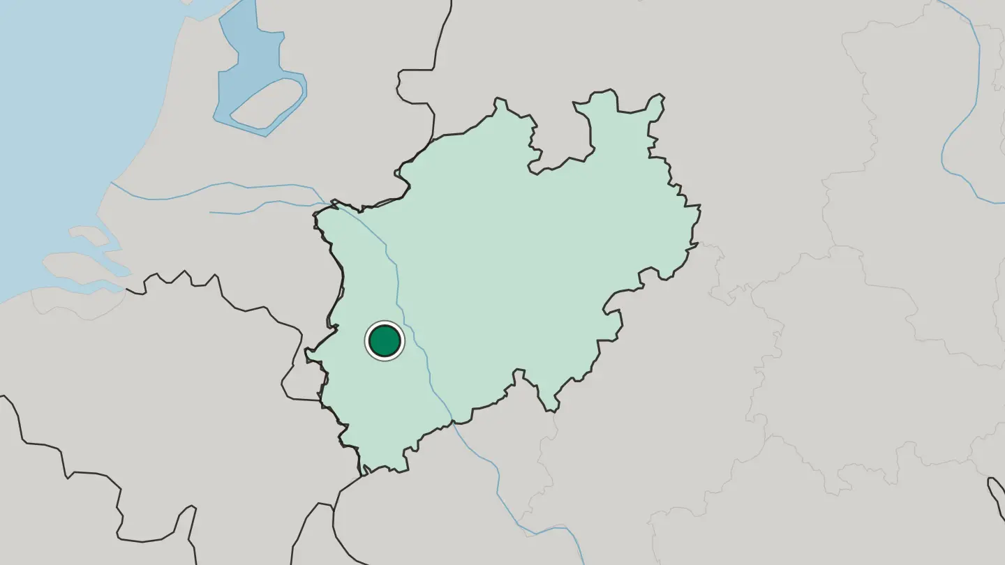 Map of Grevenbroich in Germany