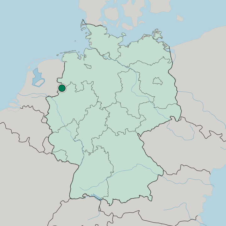 Map showing Gronau — In Germany