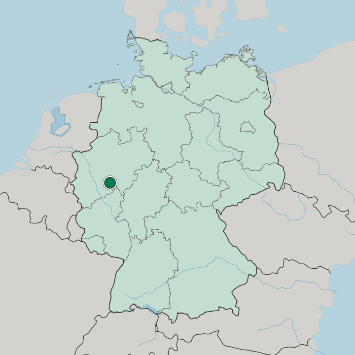 Map showing Recklinghausen — In Germany