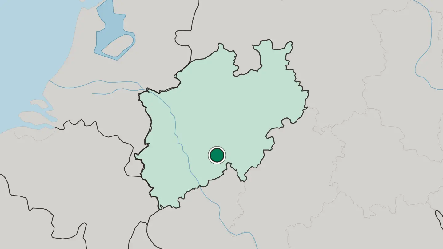 Map of Gummersbach in Germany