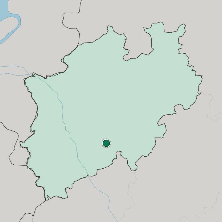 Map showing Recklinghausen — In Nordrhein-Westfalen
