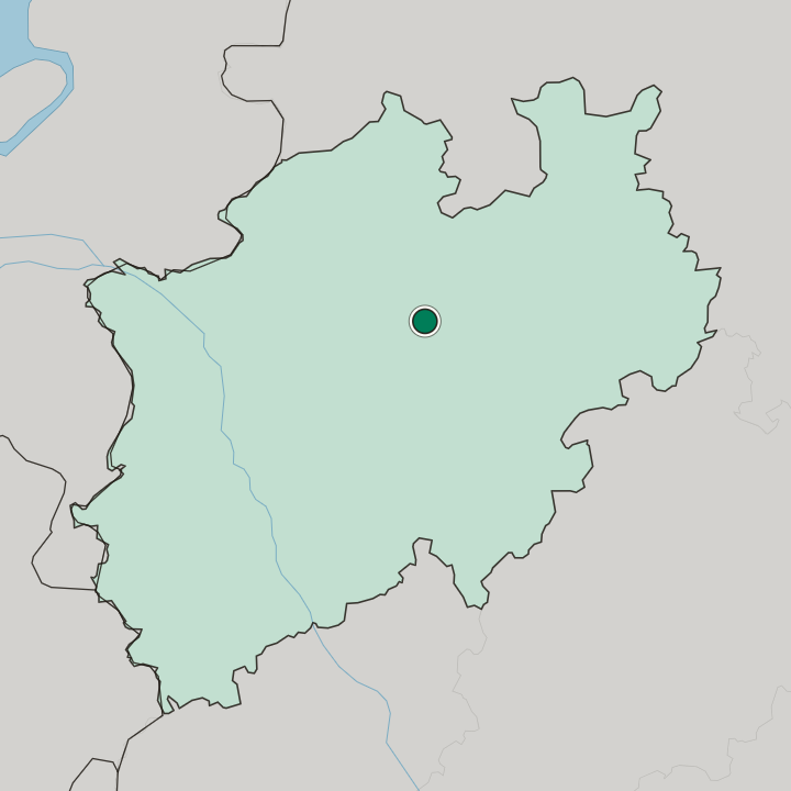 Map showing Hamm — In Nordrhein-Westfalen