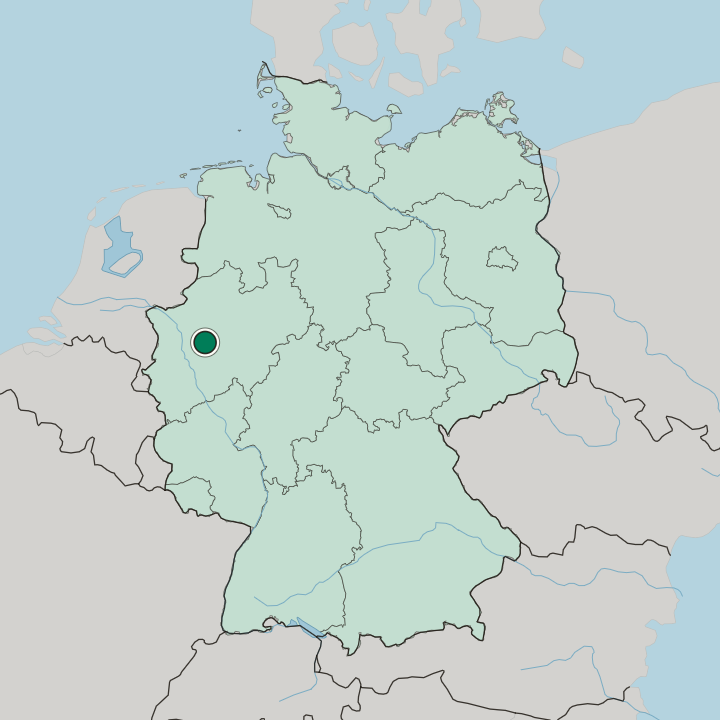 Map showing Hattingen — In Germany