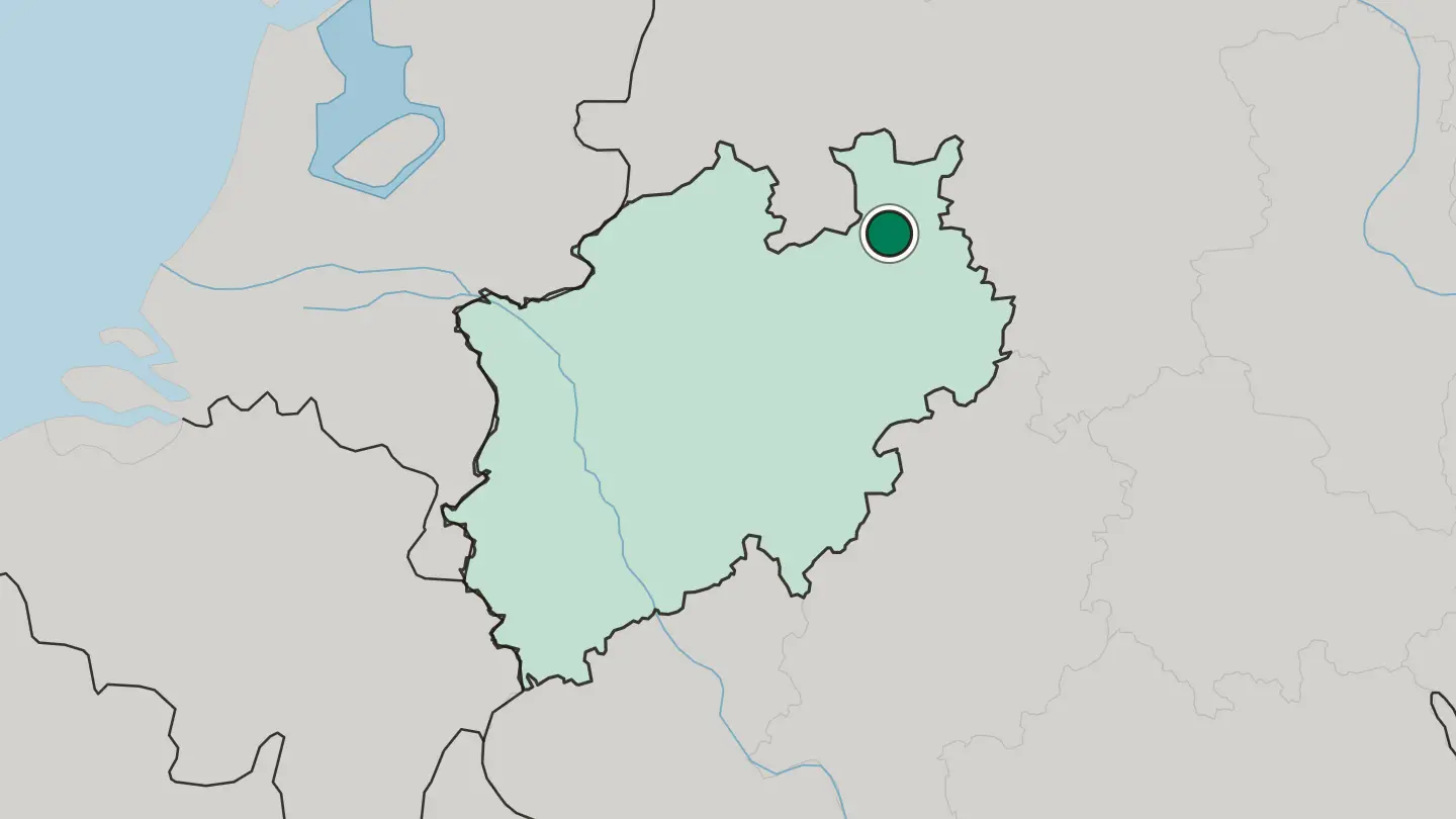 Map of Herford in Germany