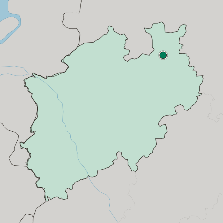 Map showing Herford — In Nordrhein-Westfalen