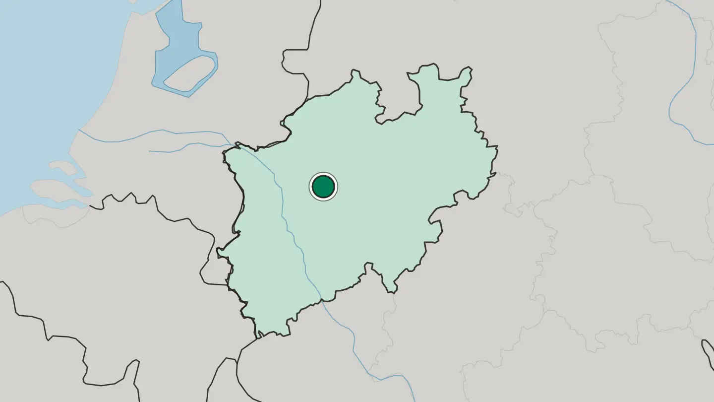 Map of Herne in Germany