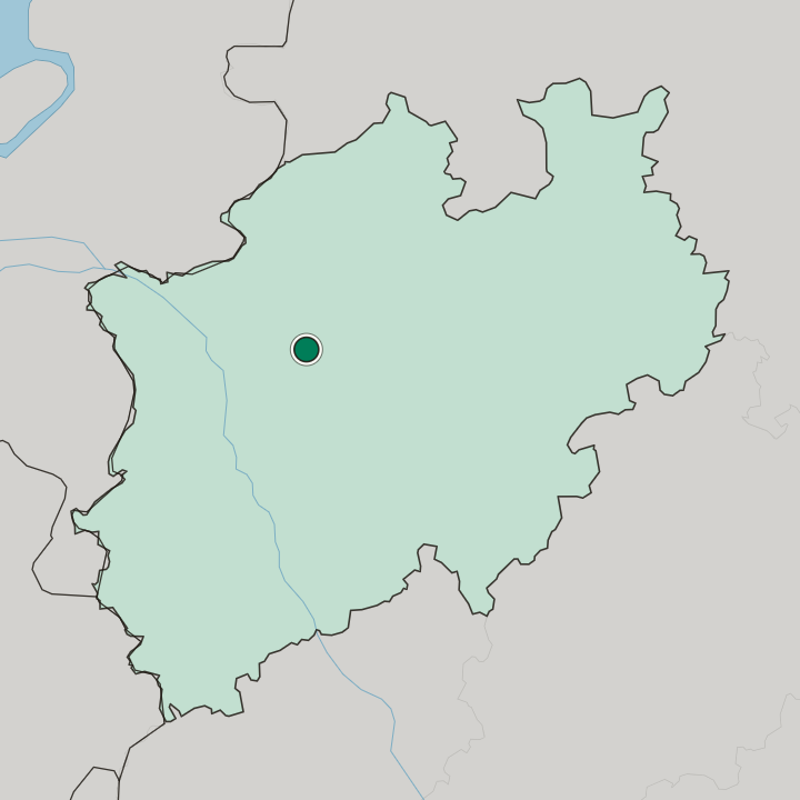 Map showing Herten — In Nordrhein-Westfalen