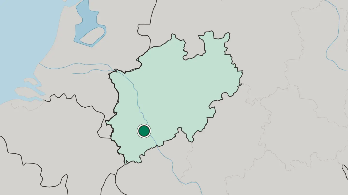 Map of Hürth in Germany