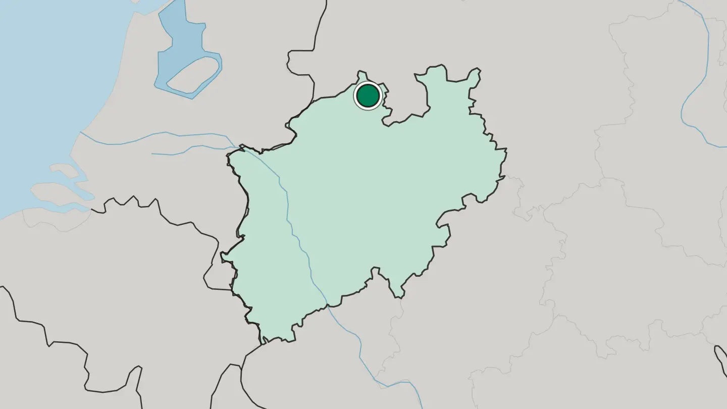 Map of Ibbenbueren in Germany
