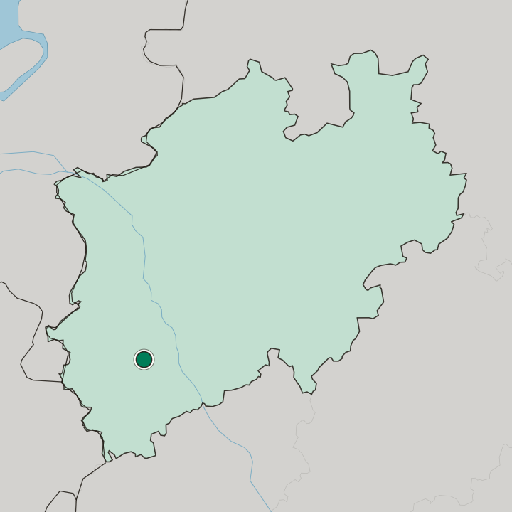Map showing Kerpen — In Nordrhein-Westfalen