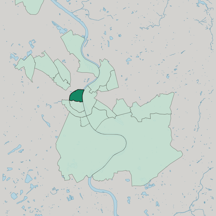 Map showing Altstadt Nord — In Köln