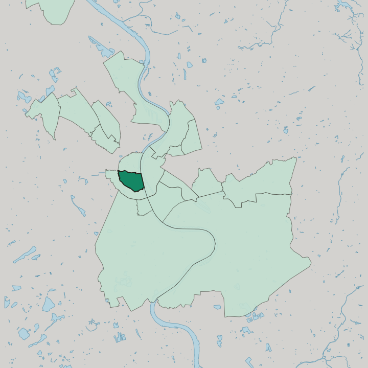 Map showing Altstadt Sud — In Köln