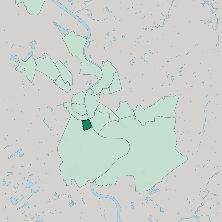 Map showing Bayenthal — In Köln