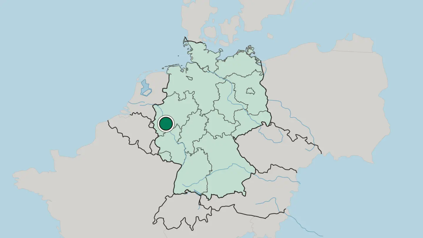 Map of Köln in Germany