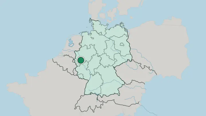 Map of Köln in Germany