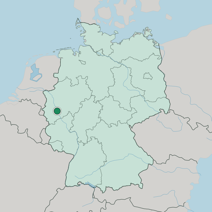Map showing Endenich — In Germany