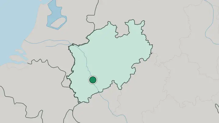 Map of Köln in Germany