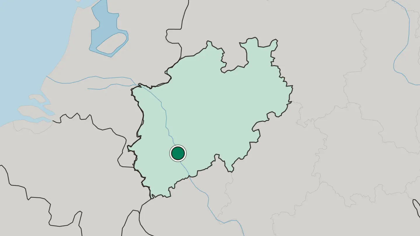 Map of Köln in Germany