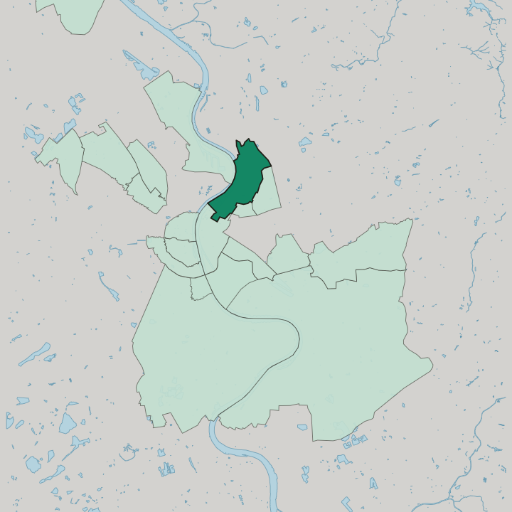 Map showing Mülheim — In Köln