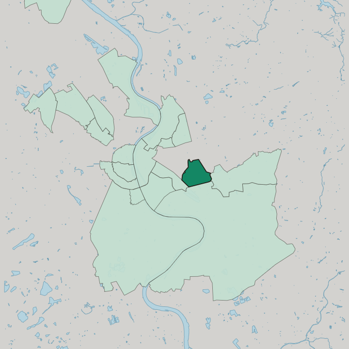 Map showing Ostheim — In Köln