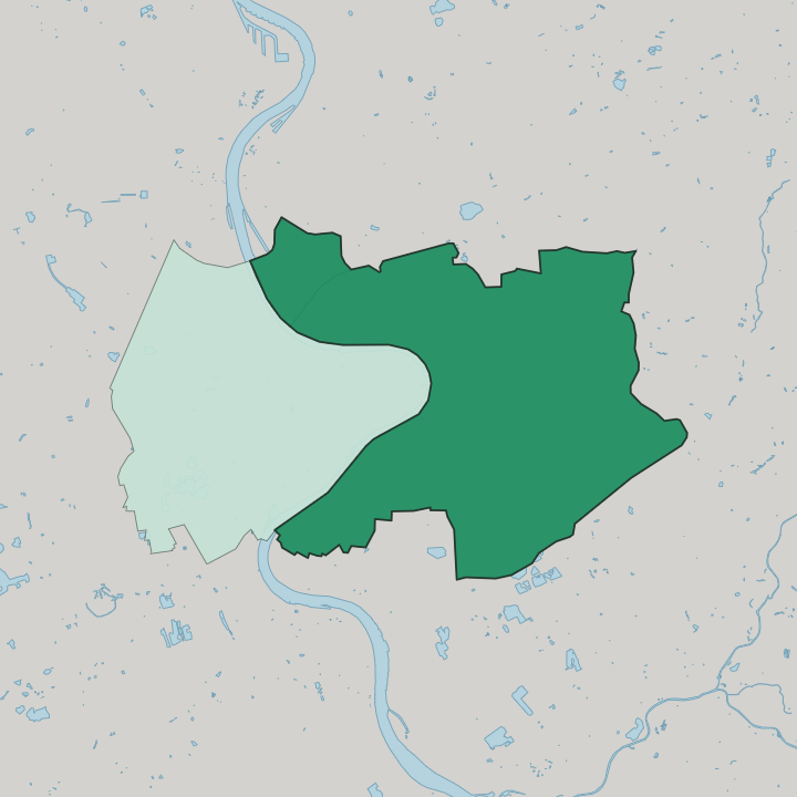 Map showing Porz am Rhein — In Köln