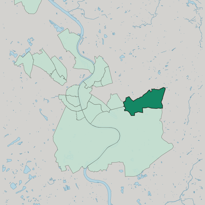 Map showing Rath — In Köln