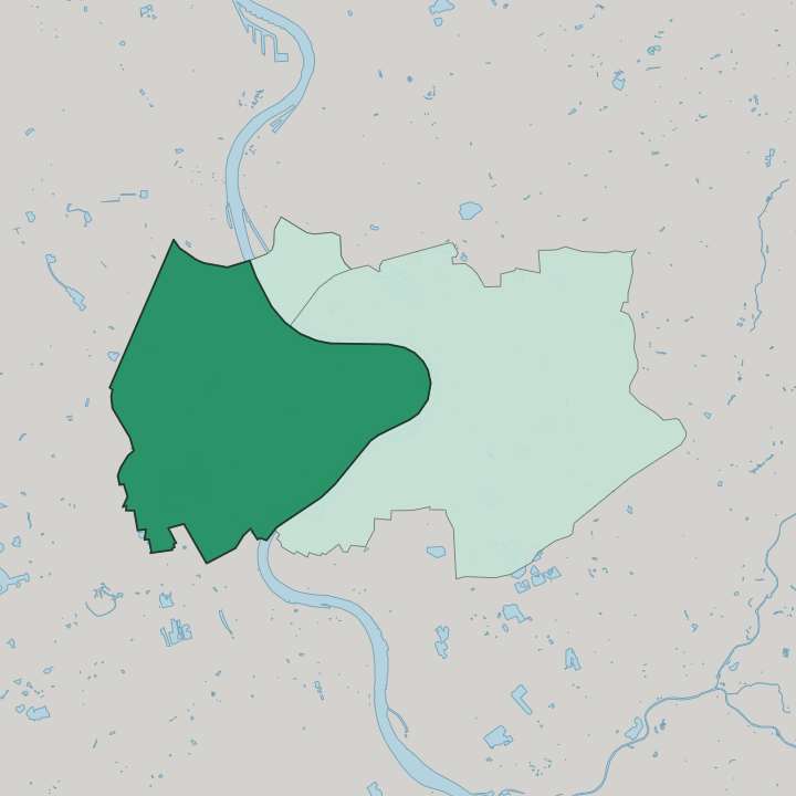 Map showing Rodenkirchen — In Köln