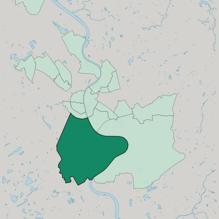 Map showing Rodenkirchen — In Köln