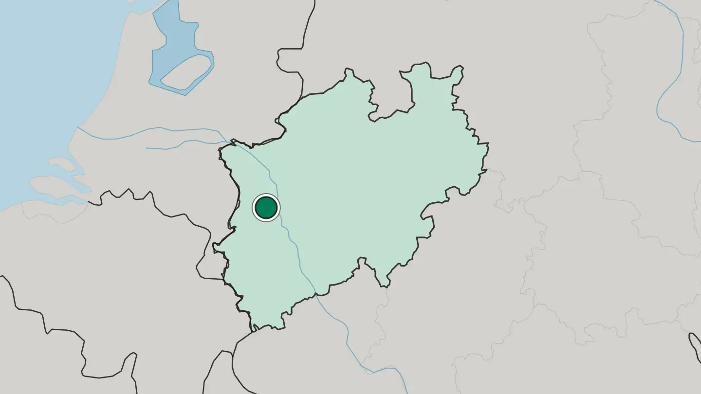 Map of Krefeld in Germany