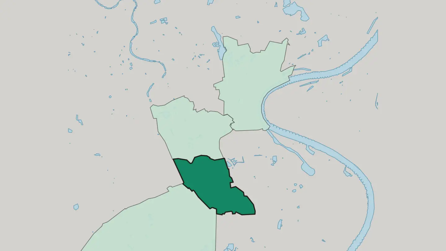 Map of Oppum in Krefeld