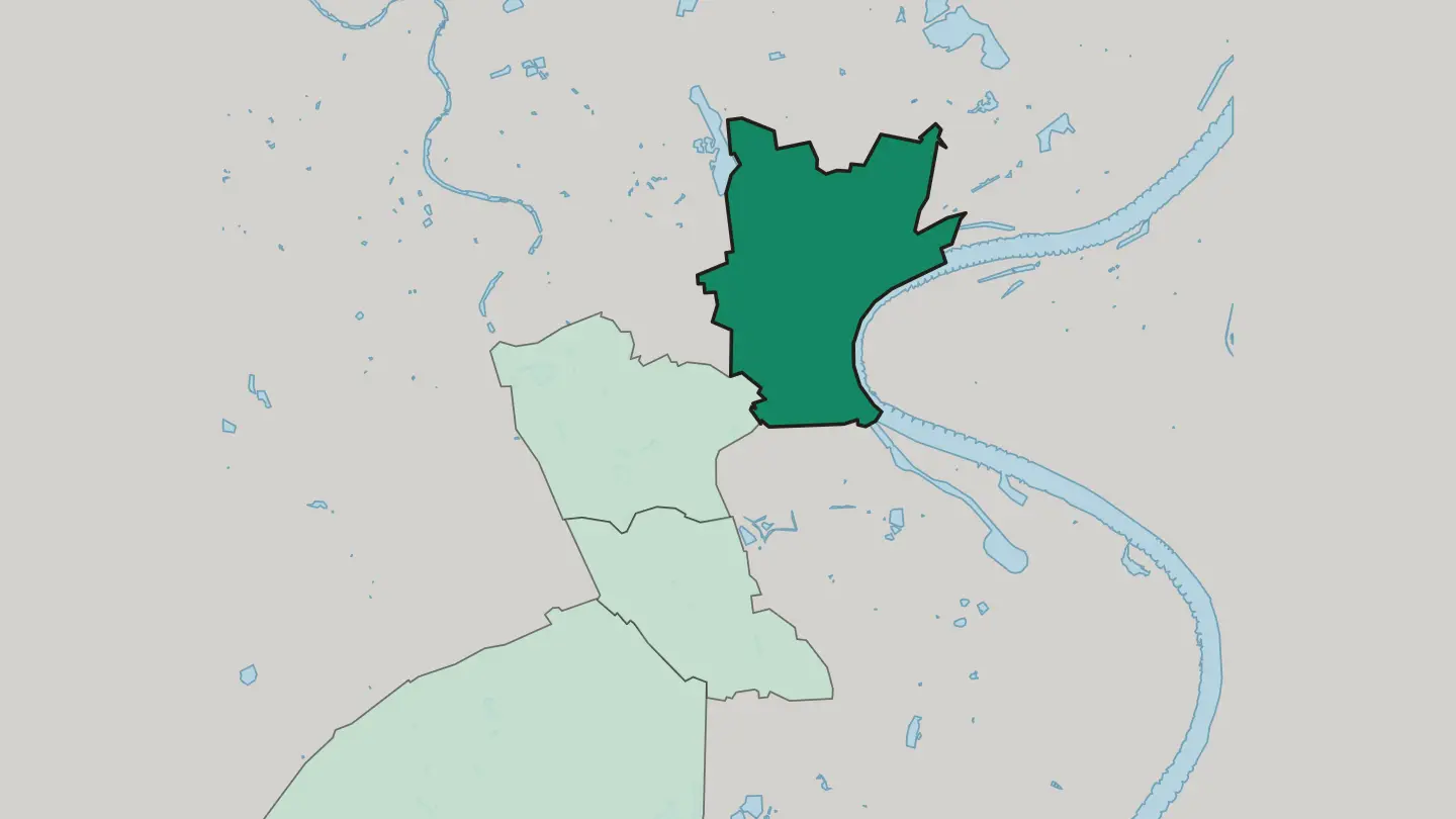 Map of Uerdingen in Krefeld