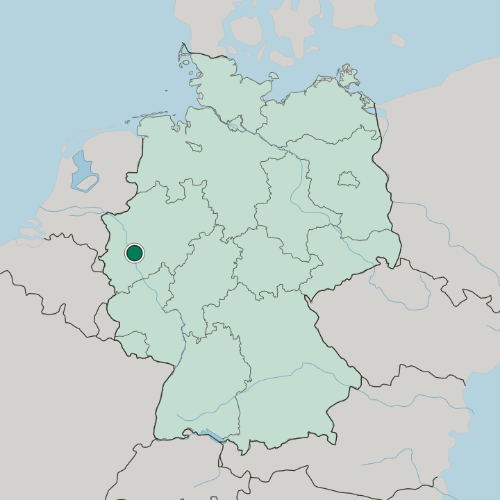 Map showing Langenfeld — In Germany