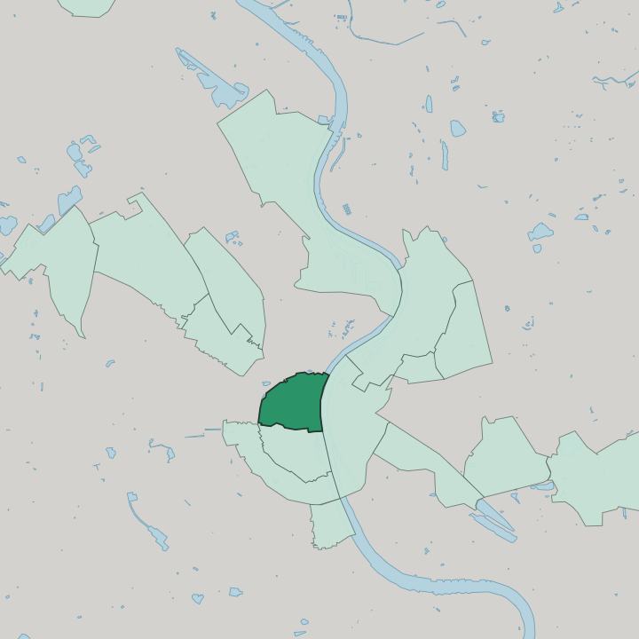 Map showing Altstadt Nord — In Leverkusen