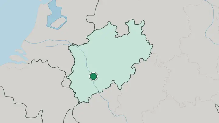 Map of Leverkusen in Germany