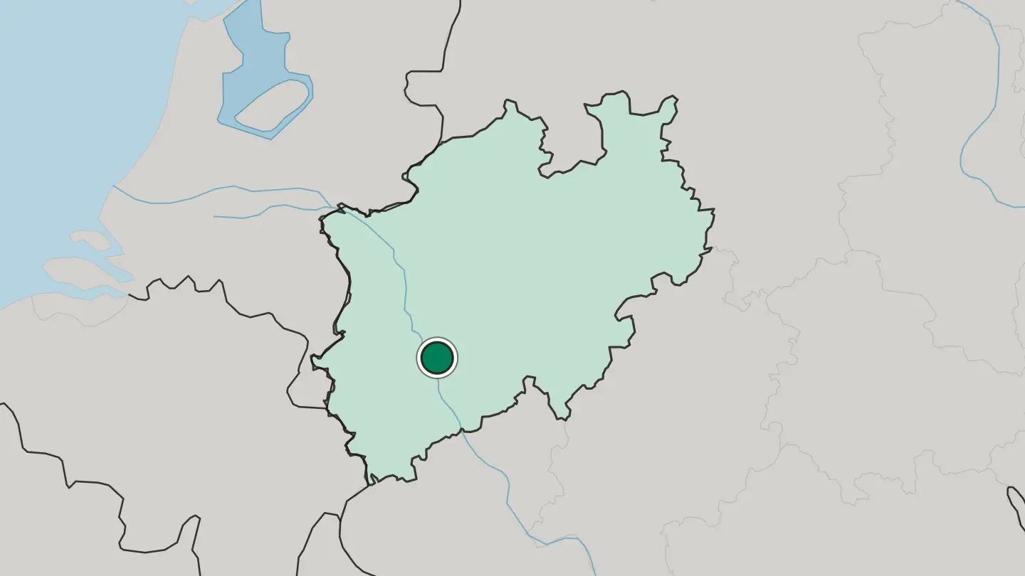 Map of Leverkusen in Germany