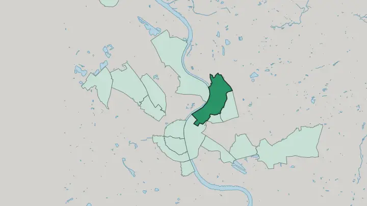 Map of Mülheim in Leverkusen