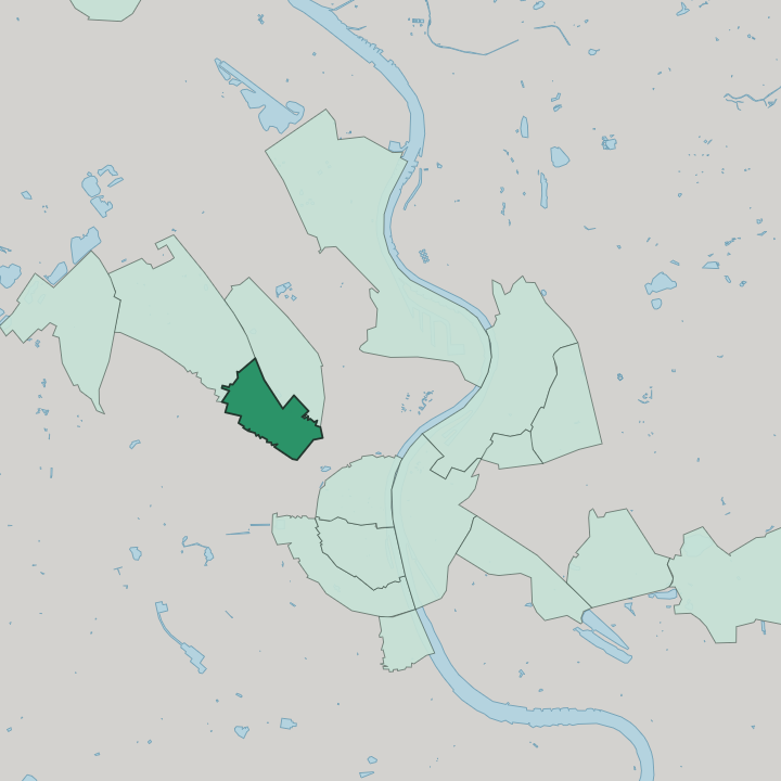 Map showing Neuehrenfeld — In Leverkusen