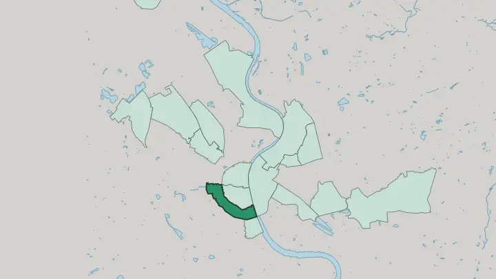 Map of Neustadt/Süd in Leverkusen