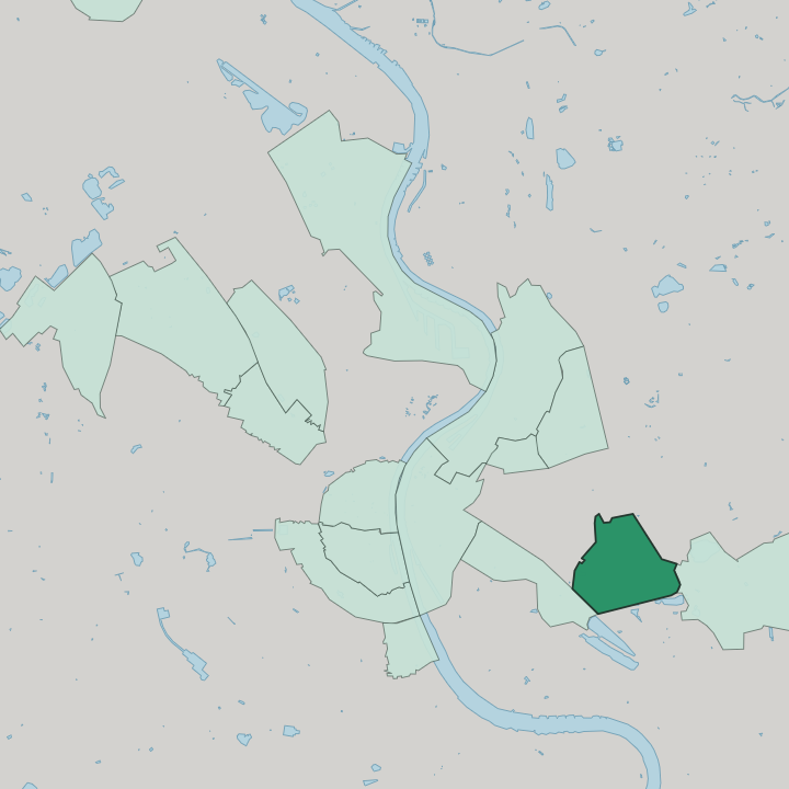 Map showing Ostheim — In Leverkusen