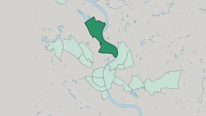 Map of Riehl in Leverkusen