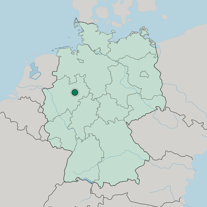 Map showing Lippstadt — In Germany