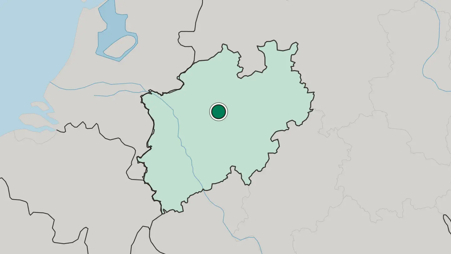 Map of Lünen in Germany