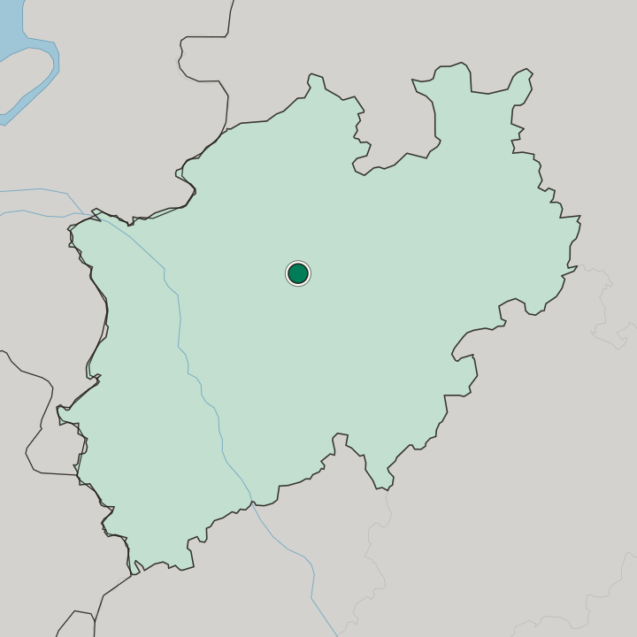 Map showing Lünen — In Nordrhein-Westfalen