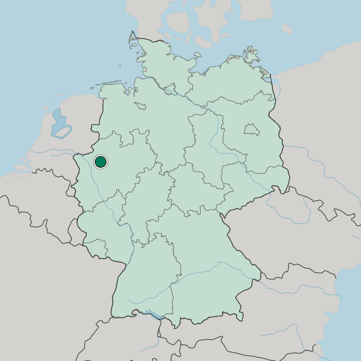 Map showing Marl — In Germany