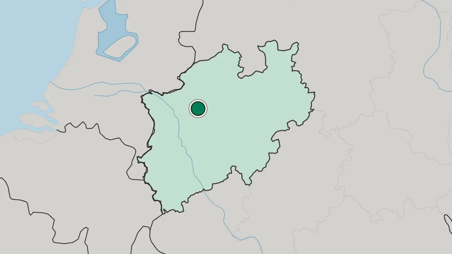 Map of Marl in Germany